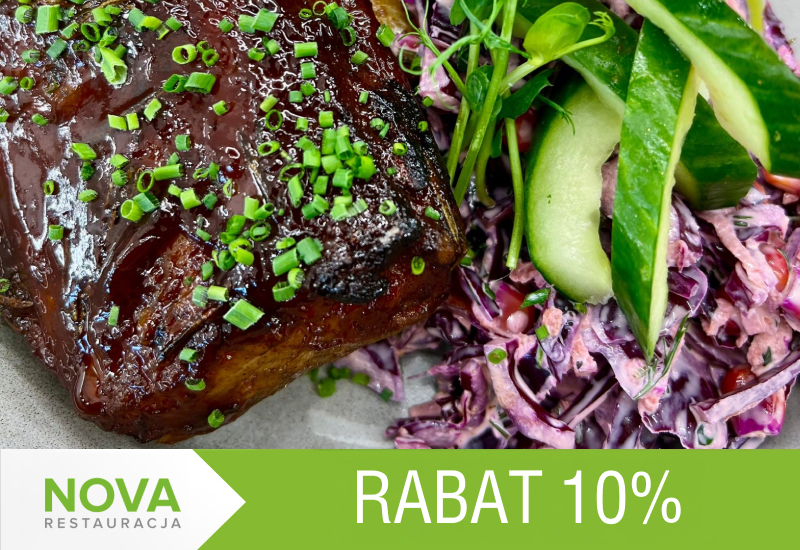 Rabat 10% na dania z karty menu, z wyłączeniem napojów.