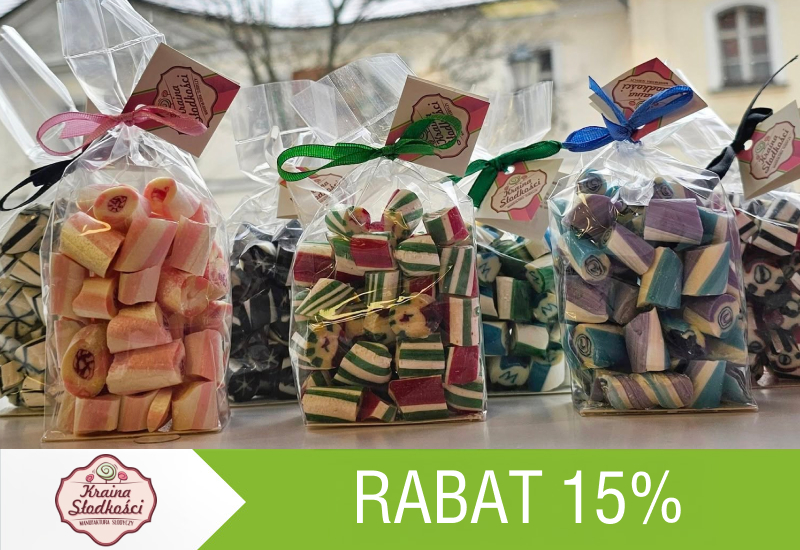 15% rabatu na cukierki 