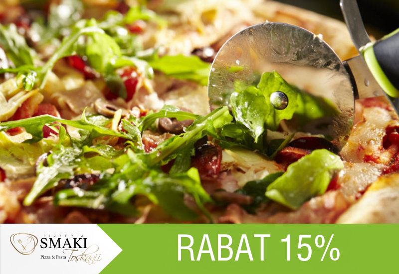 15% rabatu na dowolną pizzę 