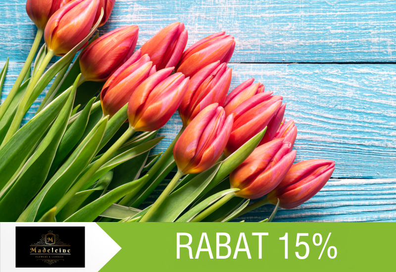15% rabatu na Tulipany