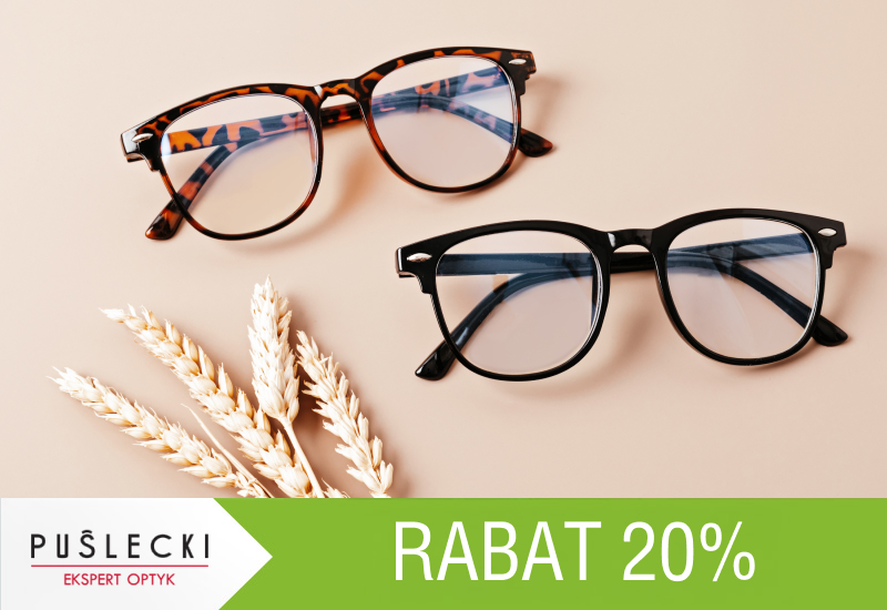 20% zniżki na oprawy okularowe