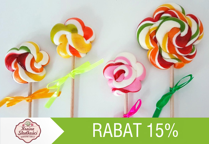 15% rabatu na Lizaki kwiaty z karmelu