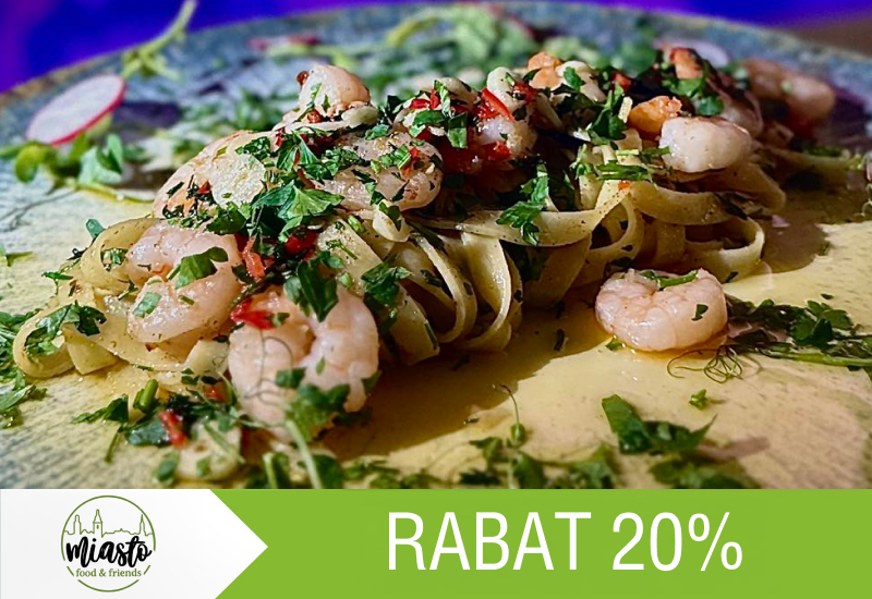 20% rabatu na całe menu 